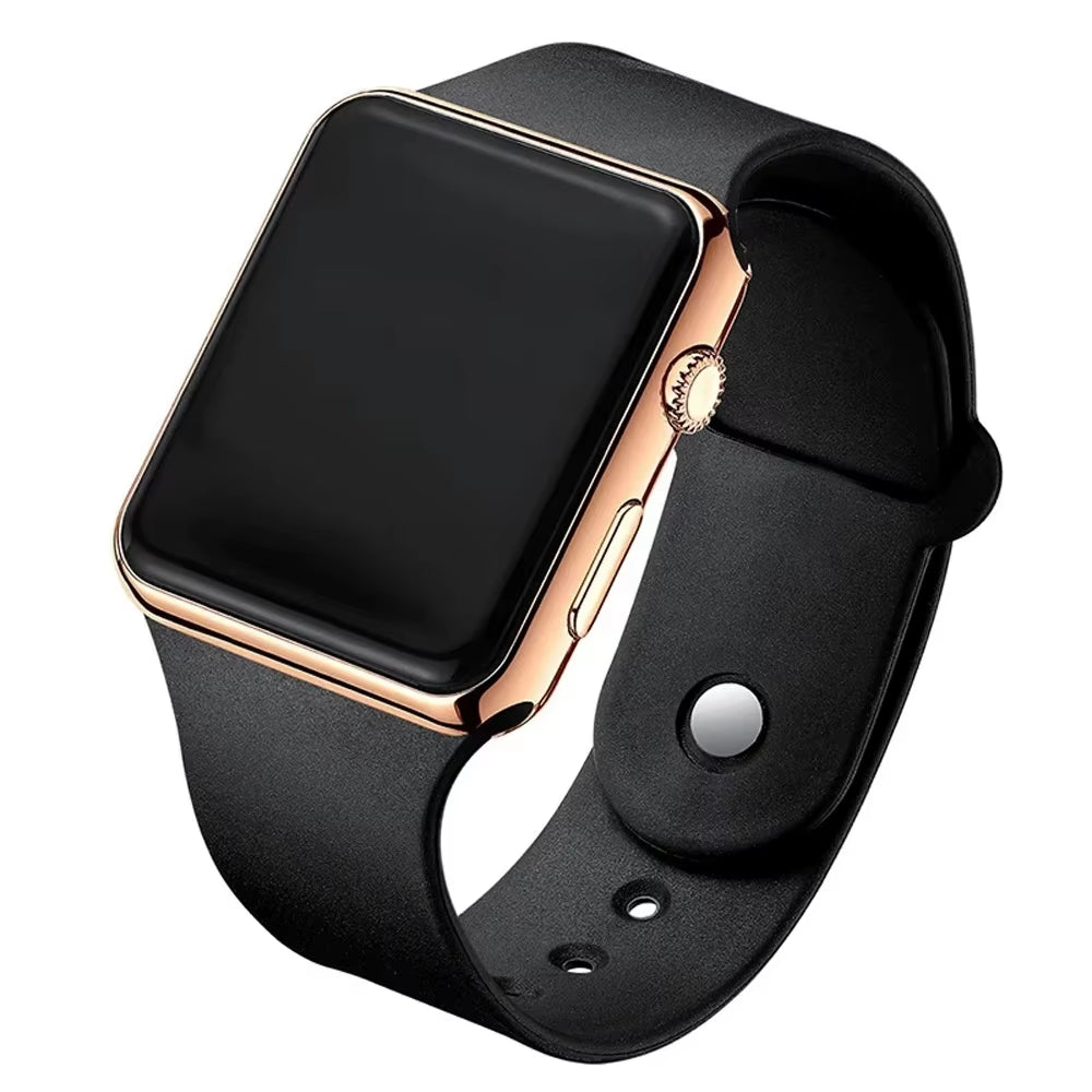 New Digital Watches Men Women Electronic Square LED Sport Wristwatch Fashion Casual Simple Silicone Female Clock