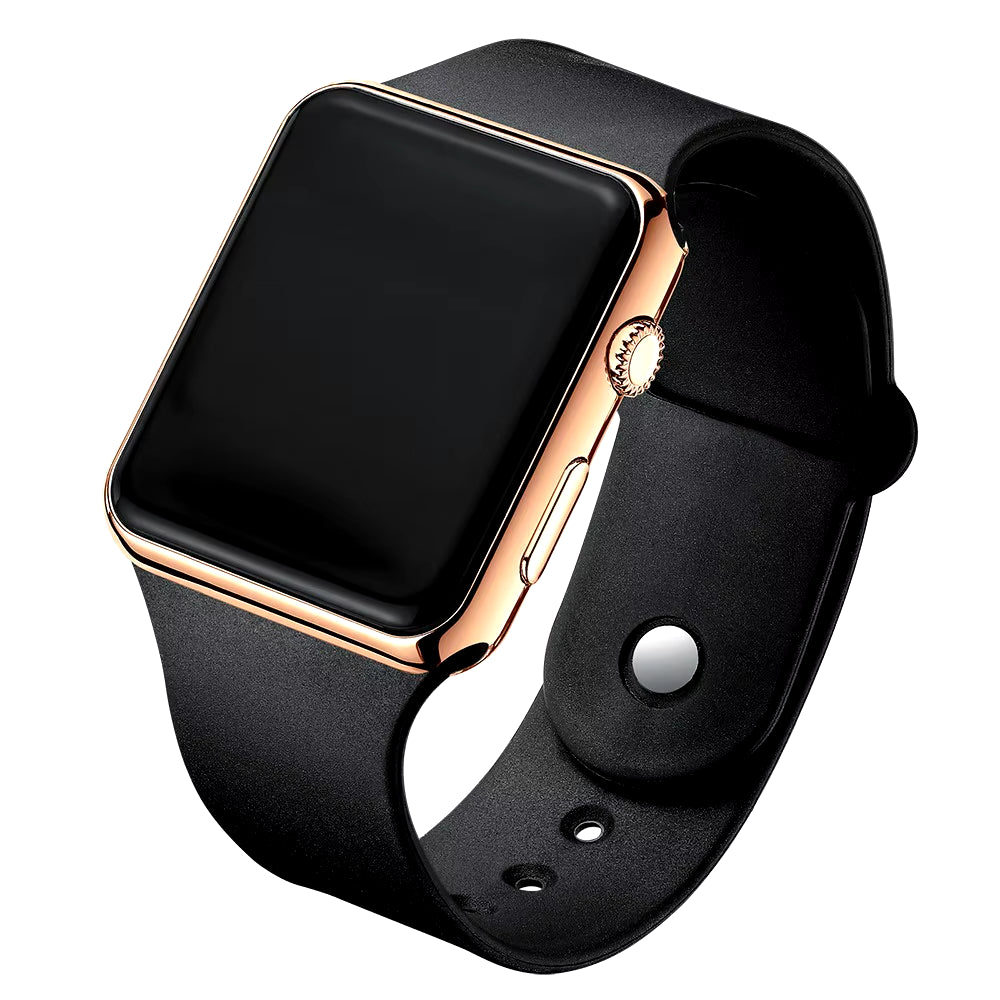 Simple Digital Watch for Men Women Fashion Sport LED Electronic Watch Black Silicone Wristband Casual Mens Watch Reloj Hombre