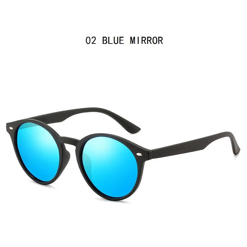 Fashion round Polarized Sunglasses Men Women Classic Vintage Black Driving Sun Glasses Circle Oval Designer Retro Sunglass UV400