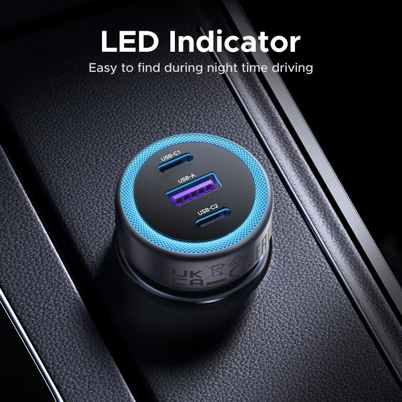 Car Charger PD30W USB C Fast Charger for Iphone 16 15 Fast Charging for Mobile Phone USB C Car Charger