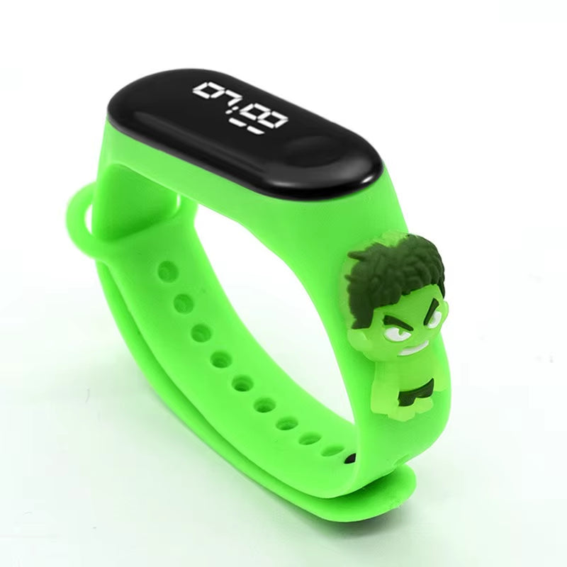 Cartoon Marvel Children'S Watch Fashion Watches Electronic Digital LED Display Watches Waterproof Holiday Gift Kids Watches