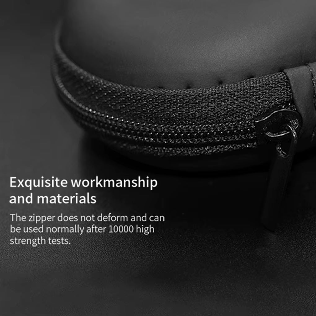 KZ Earphones Case PU Leather Oval Headphone Box Bag Travel Dustproof Organizer Small Holder Headset Accessories