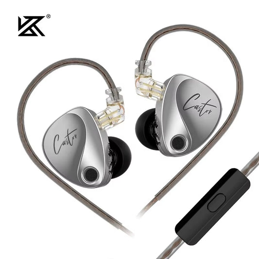 Castor in Ear Hifi Earphone 2DD Dynamic High-End Tunable Balanced Armature Earphones Monitor Headphone Cancelling Earbuds