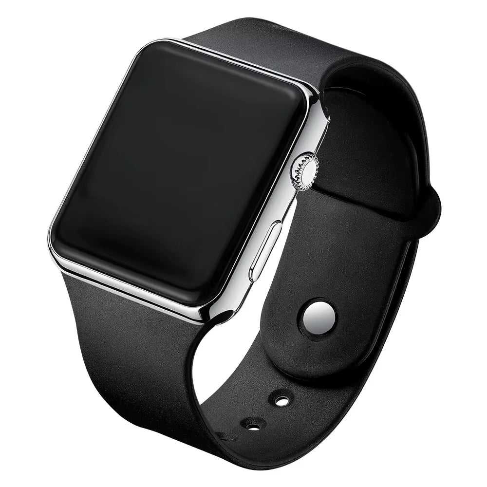 New Digital Watches Men Women Electronic Square LED Sport Wristwatch Fashion Casual Simple Silicone Female Clock