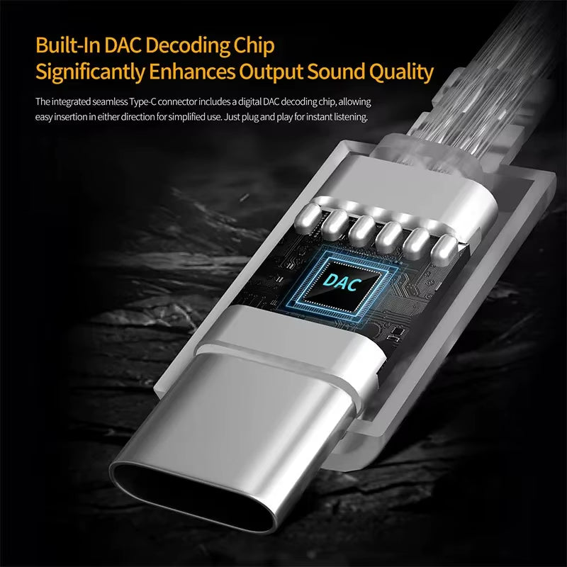 Earphones Type-C 2PIN Cables Silver Plated Upgrade Cable USB C Headphones Wire for  DQ6 ZAX ZSX ZSN PRO ZS10PRO ZAR ZVX