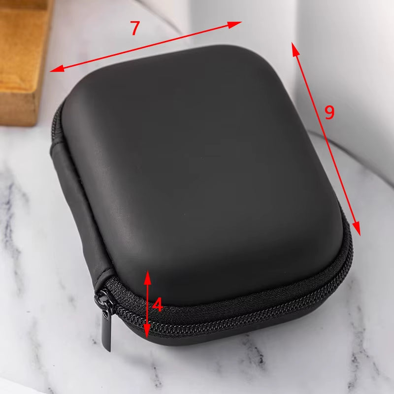 Portable Mini 3C Hard Shell Digital Gadgets Storage Bag Artificial Leather Earphone Charger Case Data Cable U Disk Organizer