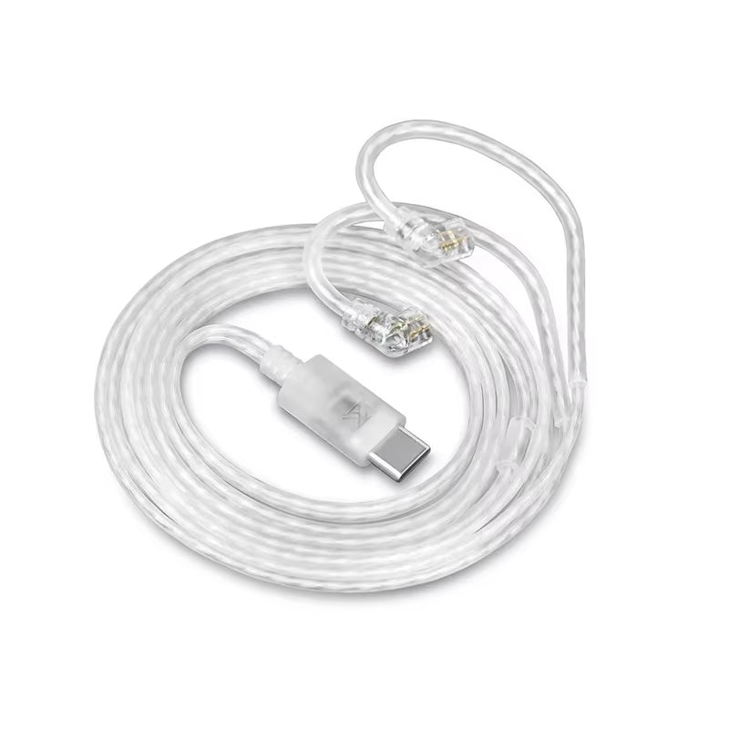 Earphones Type-C 2PIN Cables Silver Plated Upgrade Cable USB C Headphones Wire for  DQ6 ZAX ZSX ZSN PRO ZS10PRO ZAR ZVX
