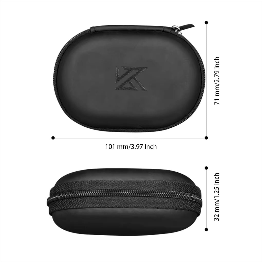 KZ Earphones Case PU Leather Oval Headphone Box Bag Travel Dustproof Organizer Small Holder Headset Accessories