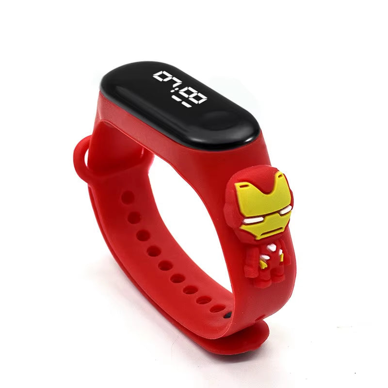 Cartoon Marvel Children'S Watch Fashion Watches Electronic Digital LED Display Watches Waterproof Holiday Gift Kids Watches