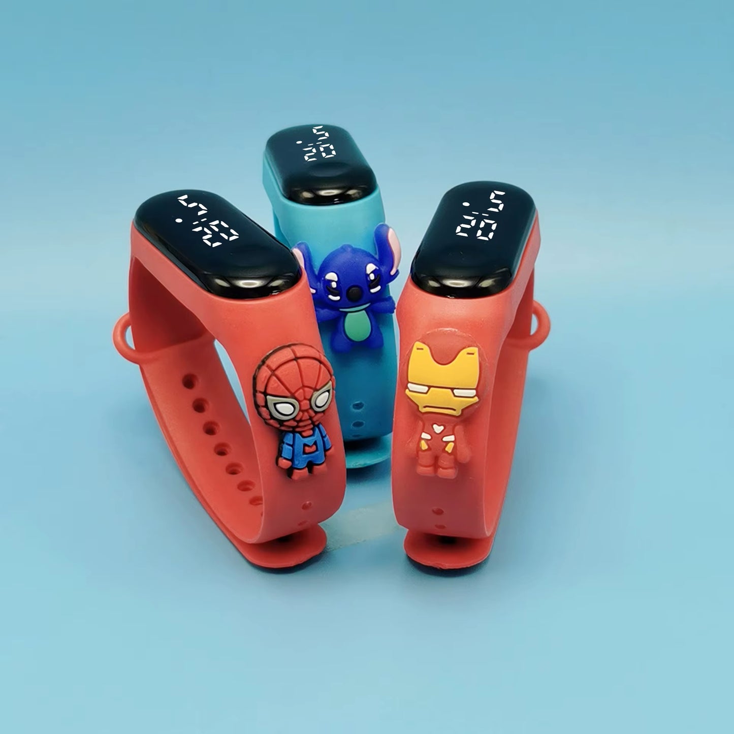 Cartoon Marvel Children'S Watch Fashion Watches Electronic Digital LED Display Watches Waterproof Holiday Gift Kids Watches