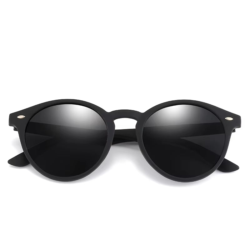 Fashion round Polarized Sunglasses Men Women Classic Vintage Black Driving Sun Glasses Circle Oval Designer Retro Sunglass UV400