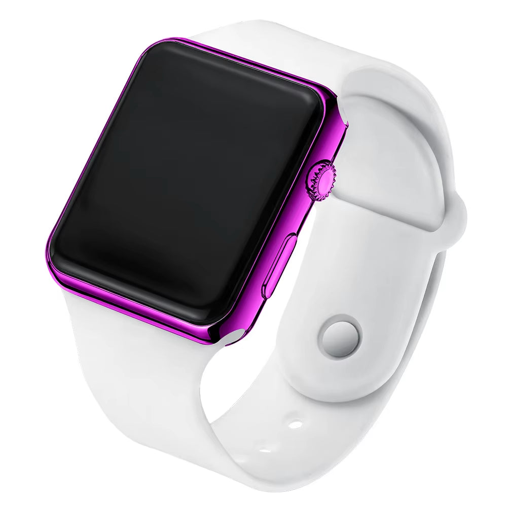 New Digital Watches Men Women Electronic Square LED Sport Wristwatch Fashion Casual Simple Silicone Female Clock