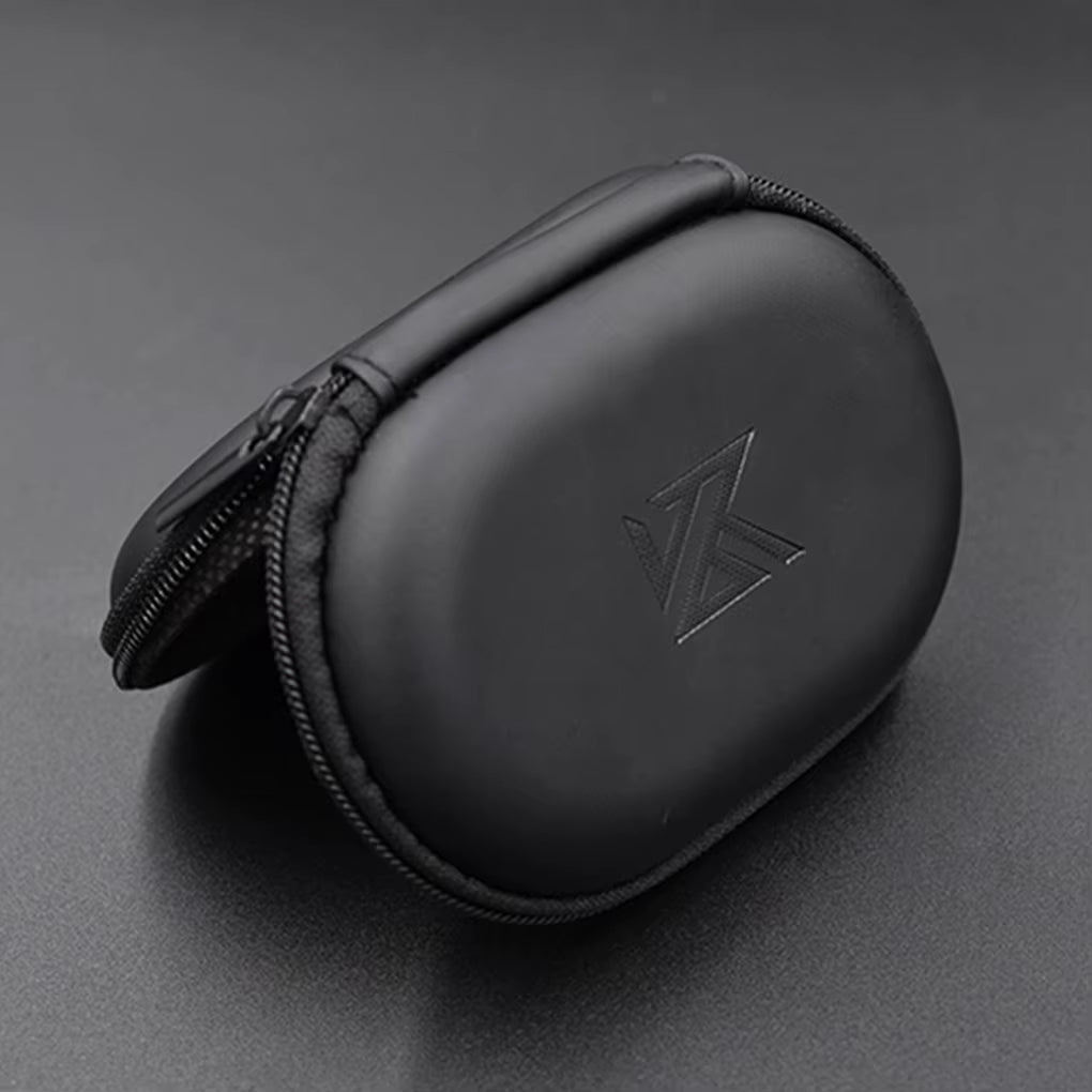 KZ Earphones Case PU Leather Oval Headphone Box Bag Travel Dustproof Organizer Small Holder Headset Accessories