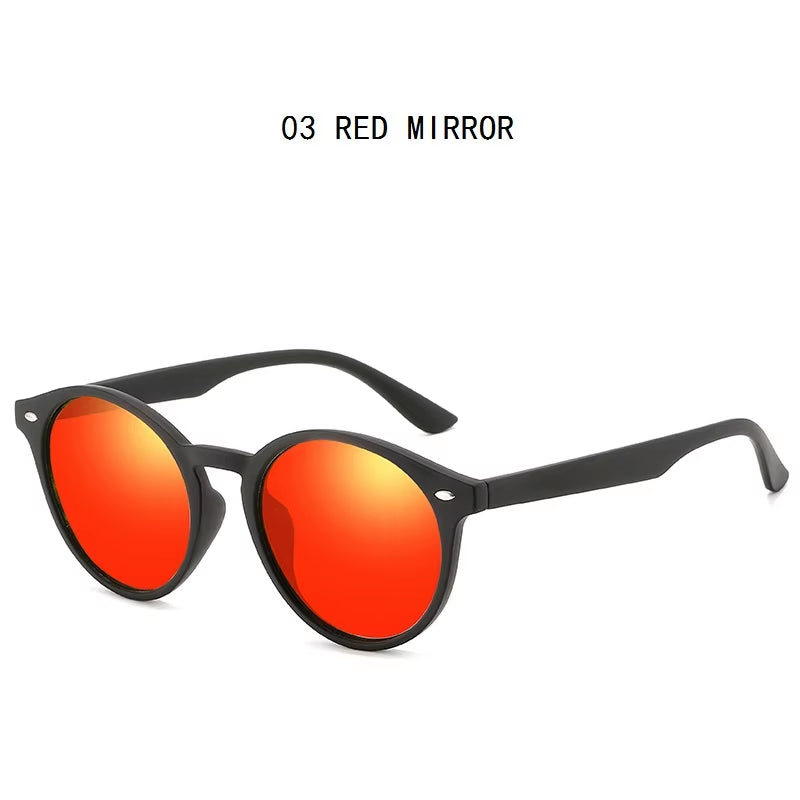 Fashion round Polarized Sunglasses Men Women Classic Vintage Black Driving Sun Glasses Circle Oval Designer Retro Sunglass UV400