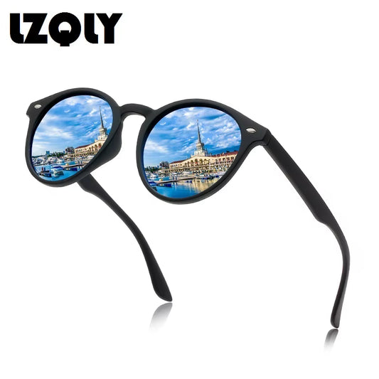 Fashion round Polarized Sunglasses Men Women Classic Vintage Black Driving Sun Glasses Circle Oval Designer Retro Sunglass UV400